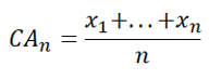 Cumulative Average Formula