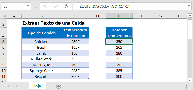 Extraer Texto de una Celda en Excel