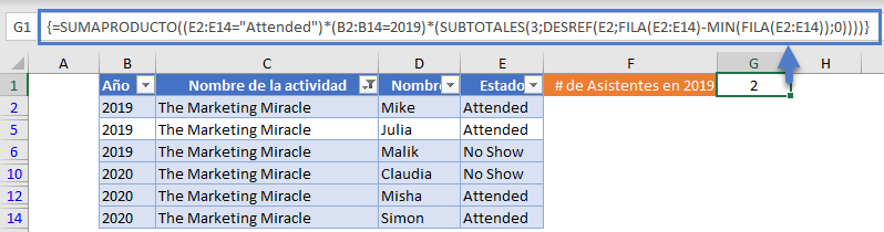 Fórmula SUBTOTALES SI Múltiples Condiciones en Excel