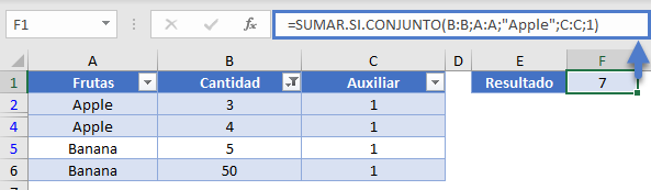 Fórmula Subtotales Condicionales Chequeo