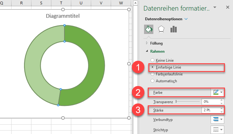 Rahmen modifizieren