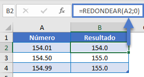 Redondear al Número Entero Más Cercano en Excel