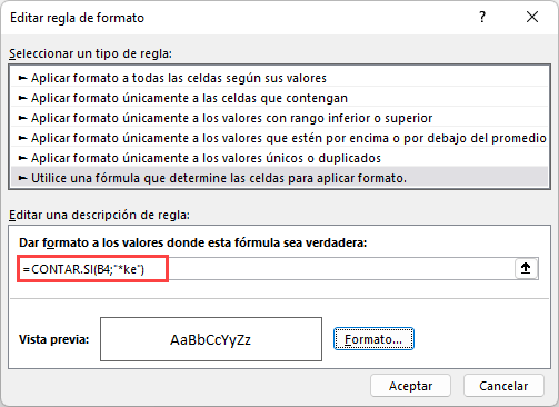 Resaltar Celdas que Terminan Con Nueva Regla en Excel