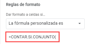 Resaltar Filas Duplicadas Regla de Formato en Google Sheets