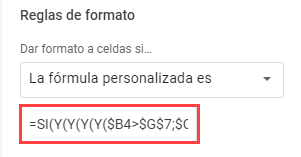 Resaltar Filas Si Fórmula Personalizada en Google Sheets