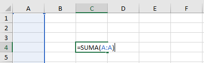 Suma de Columna Entera en Excel
