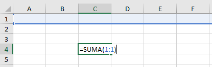 Suma de Fila Entera en Excel