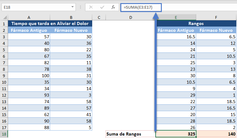 Suma de Rangos en Excel
