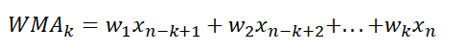 Weighted Moving Average Formula