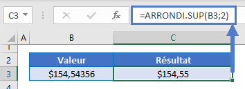 arrondir prix exemple fonction arrondi centime superieur