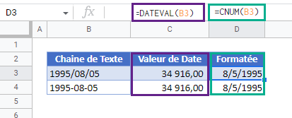 convertir texte en date google sheets cnum dateval