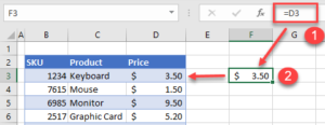Formula to Copy Value to Another Cell in Excel & Google Sheets ...