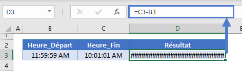 difference temps soustraction resultat negatif erreur