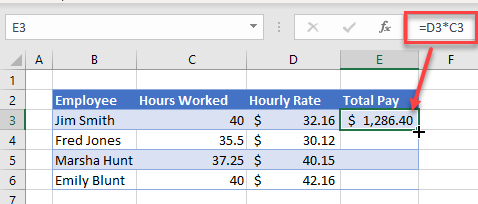 fixfill show formula