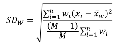 gewichtete standardabweichung formel
