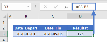 semaine entre dates calculer nombres jours