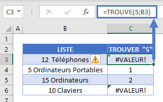 si cellule contient nombre spécifique fonction trouve