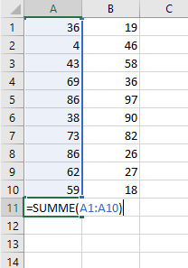 spalte bis spaltenende aufsummieren