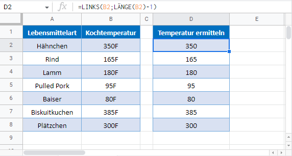 text aus zelle extrahieren google sheets