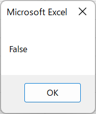 vba boolean msgbox false ブール型変数