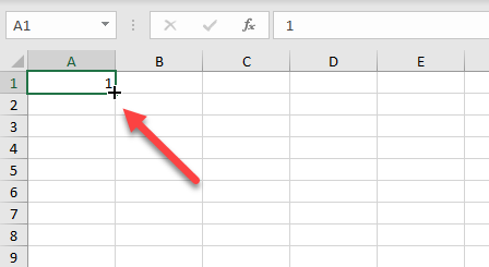Arrastrar el Tirador de Relleno en Excel
