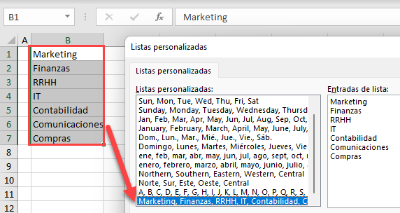 Cómo Autocompletar Listas de Caracteres Alfabéticos Personalizados en Excel