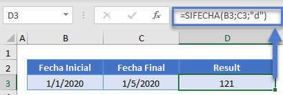 Contar Días Entre Fechas en Excel