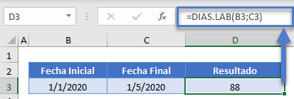 Contar Días Laborables Entre Fechas en Excel