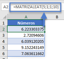 Devolver Números Entre Dos Valores en Excel