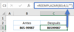 Diferencia Entre REEMPLAZAR SUSTITUIR en Excel Ejemplo1