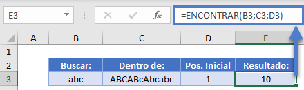 ENCONTRAR Distingue Mayús Minús en Excel