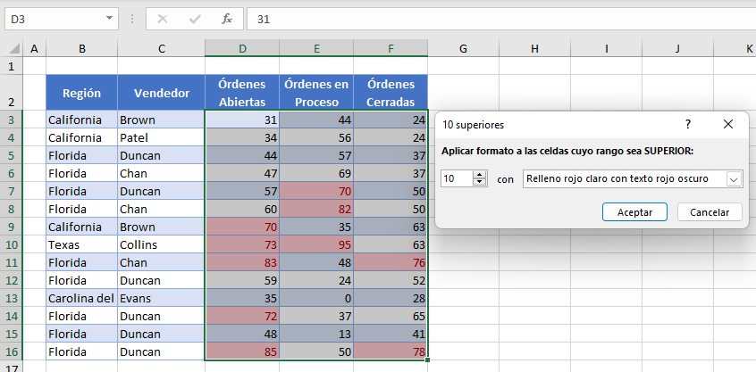 Formato Condicional Basado en el Valor en Excel