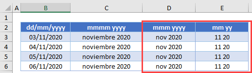 Formatos Personalizados de Fechas en Excel