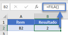 Función FILA Sin Referencia en Excel