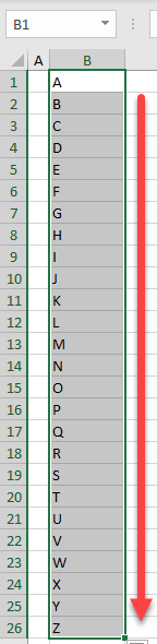 Lista de Alfabeto Personalizada en Excel