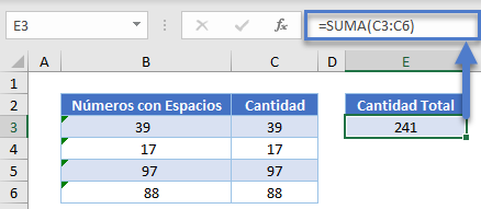 Números con Espacios y Función VALOR en Excel