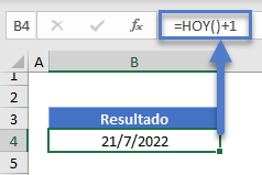 Obtener Día de Mañana con Función Hoy en Excel