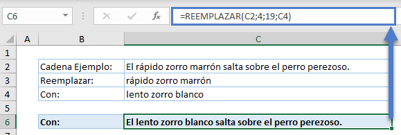 REEMPLAZAR en Excel