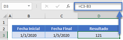 Restar Fechas en Excel