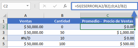 SI ESERROR en Excel