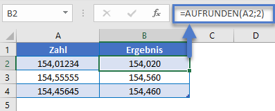 aufrunden formel zwei dezimalstellen