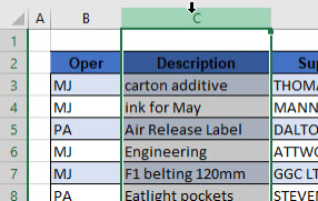 copy column select