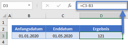 datedif formel datumsangaben subtrahieren