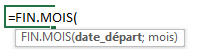 fonction fin mois syntaxe parametres