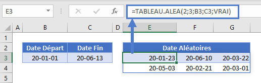 generateur dates aleatoires fonction tableau alea