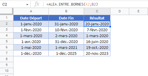 fonction tableau alea parametre suggestions syntaxe