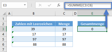 glaetten formel summe funktion