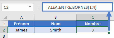 groupes aleatoires fonction alea entre bornes exemple