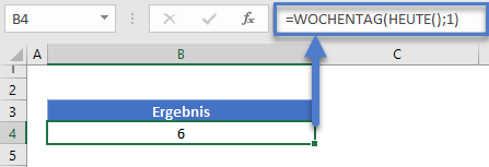 heute formel wochentag funktion