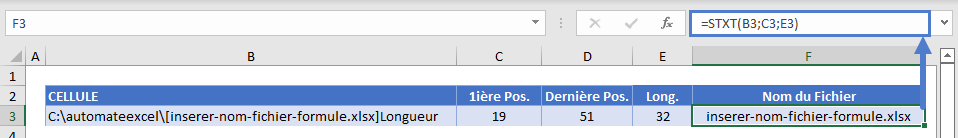 inserer nom fichier formule cellule filename fonction stxt